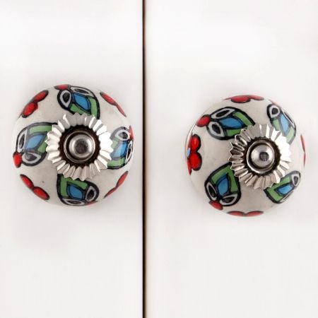 Multicolored Bud Floral Knob